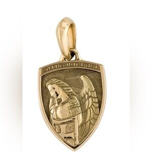 David Yurman Gold Saint Michael Shield Pendant